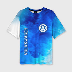 Футболка оверсайз женская VOLKSWAGEN Volkswagen Пламя, цвет: 3D-принт