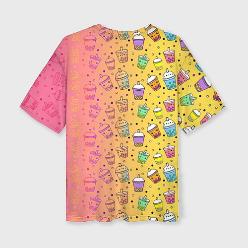 Женская футболка оверсайз Bubble Tea - Бабл Ти / 3D-принт – фото 2