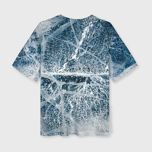 Женская футболка оверсайз IN COLD logo with ice / 3D-принт – фото 2
