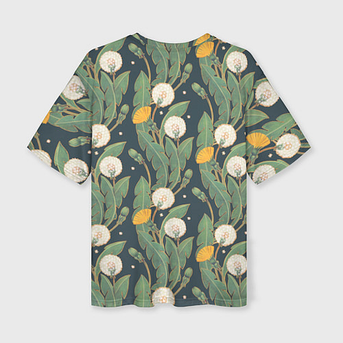 Женская футболка оверсайз Цветение одуванчиков / 3D-принт – фото 2