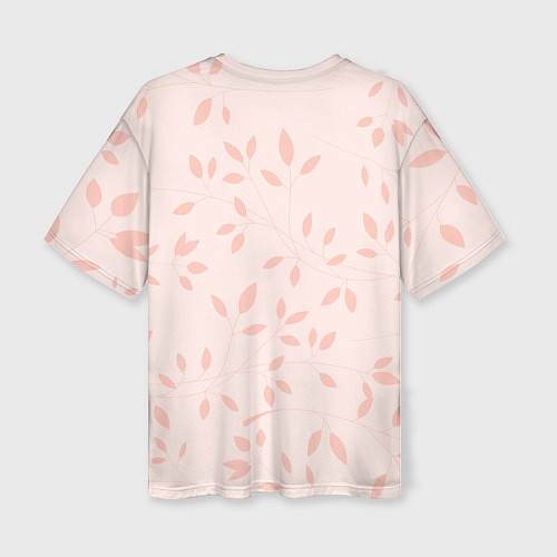 Женская футболка оверсайз Имя Ира по-вертикали с розовым фоном / 3D-принт – фото 2