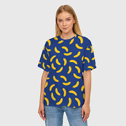 Футболка оверсайз женская Banana style Банана стайл, веселый банановый патте, цвет: 3D-принт — фото 2