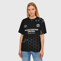 Футболка оверсайз женская Manchester United Champions Uniform, цвет: 3D-принт — фото 2