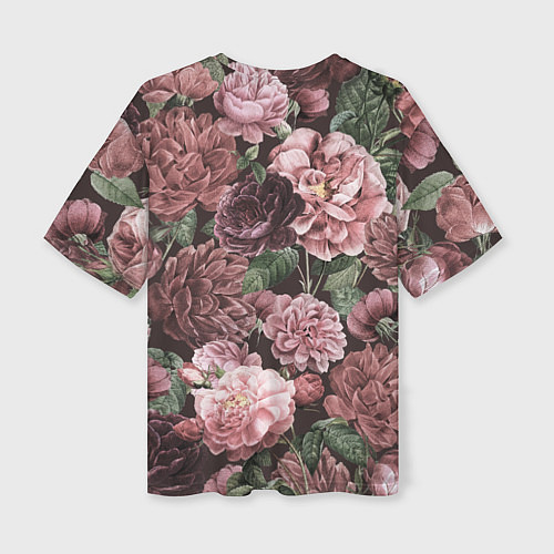 Женская футболка оверсайз Цветы Полные Любви / 3D-принт – фото 2