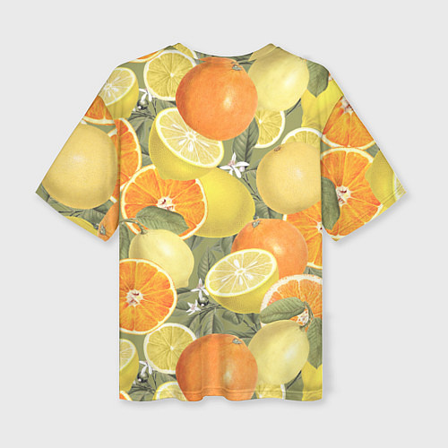Женская футболка оверсайз Апельсины и Лимоны / 3D-принт – фото 2