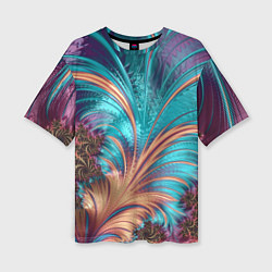Женская футболка оверсайз Floral composition Цветочная композиция