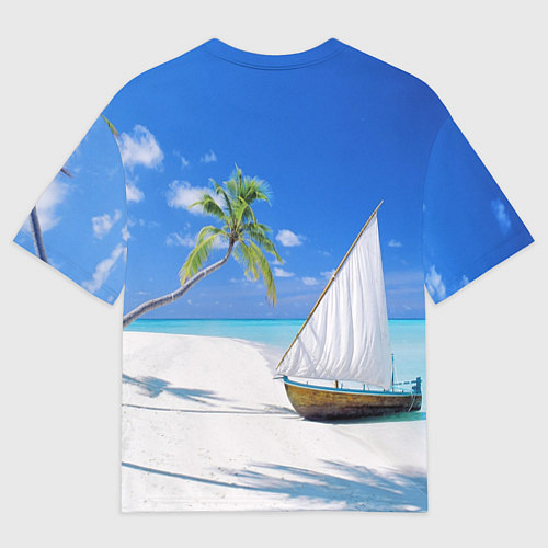 Женская футболка оверсайз Island of hawaii / 3D-принт – фото 2