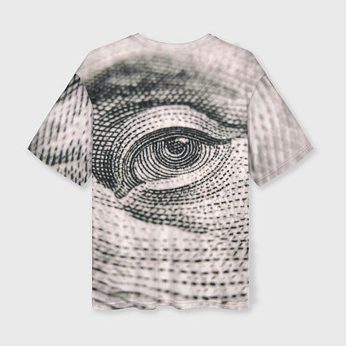 Женская футболка оверсайз Глаз Бенджамина Франклина / 3D-принт – фото 2