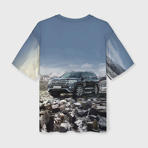 Женская футболка оверсайз Toyota Land Cruiser 200 V8 / 3D-принт – фото 2