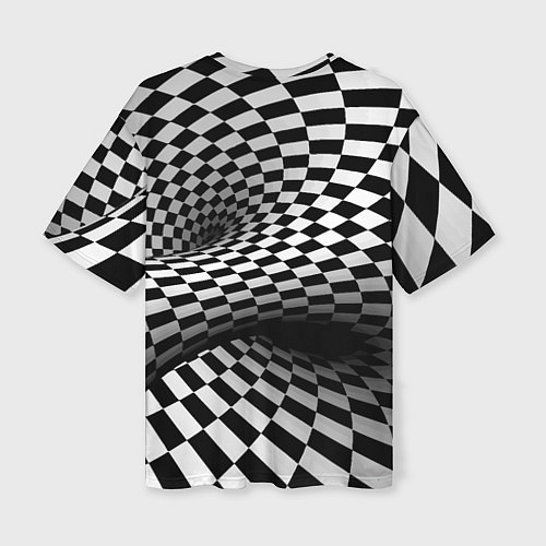 Женская футболка оверсайз Геометрическая объёмная композиция Авангард / 3D-принт – фото 2