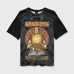 Женская футболка оверсайз Боевая Русь: русский богатырь