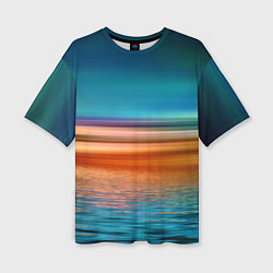 Женская футболка оверсайз Море с размытым фоном