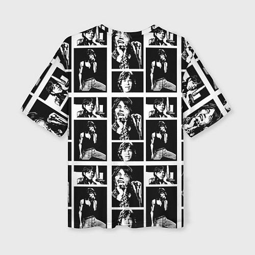 Женская футболка оверсайз MICK JAGGER MUSICIAN / 3D-принт – фото 2