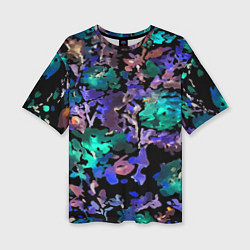 Женская футболка оверсайз Floral pattern Summer night Fashion trend 2025