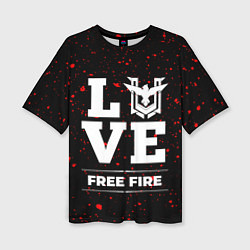 Женская футболка оверсайз Free Fire Love Классика