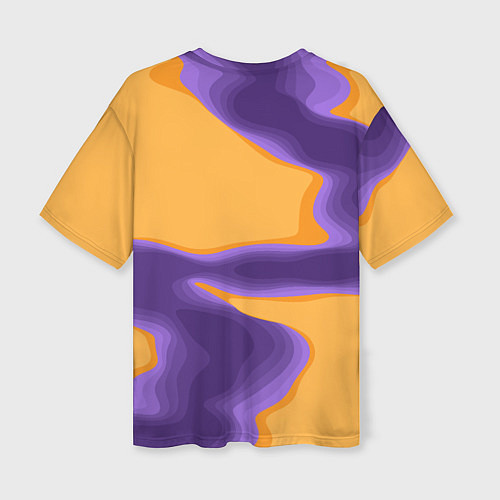Женская футболка оверсайз Фиолетовая река / 3D-принт – фото 2