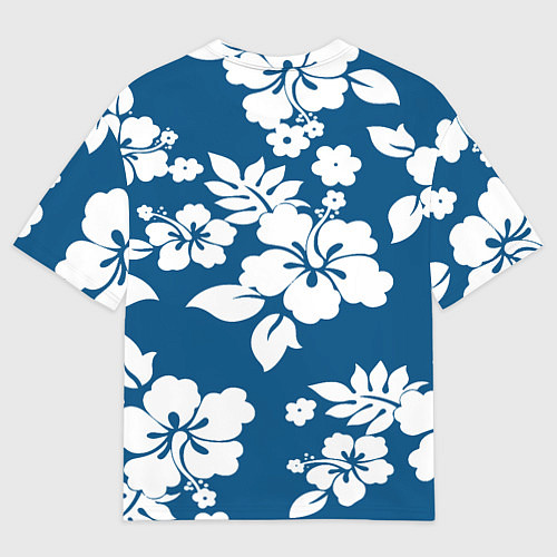 Женская футболка оверсайз Цветочный паттерн Минимализм / 3D-принт – фото 2