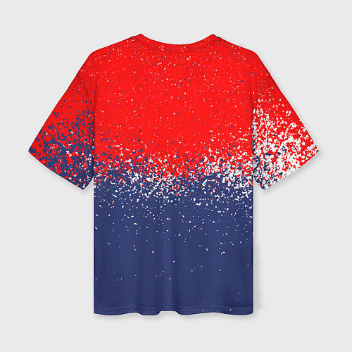 Женская футболка оверсайз Atletico madrid атлетико мадрид брызги красок / 3D-принт – фото 2