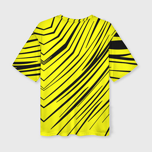 Женская футболка оверсайз Borussia боруссия абстрактный фон желтый / 3D-принт – фото 2