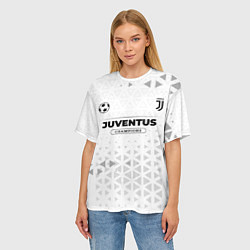 Футболка оверсайз женская Juventus Champions Униформа, цвет: 3D-принт — фото 2