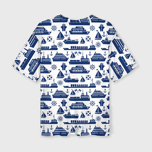 Женская футболка оверсайз Морской и речной флот / 3D-принт – фото 2