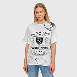 Футболка оверсайз женская West Ham Football Club Number 1 Legendary, цвет: 3D-принт — фото 2