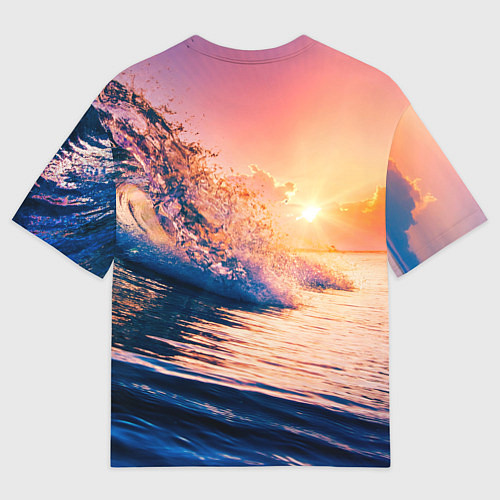 Женская футболка оверсайз Ocean element / 3D-принт – фото 2