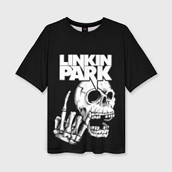 Футболка оверсайз женская Linkin Park Череп, цвет: 3D-принт