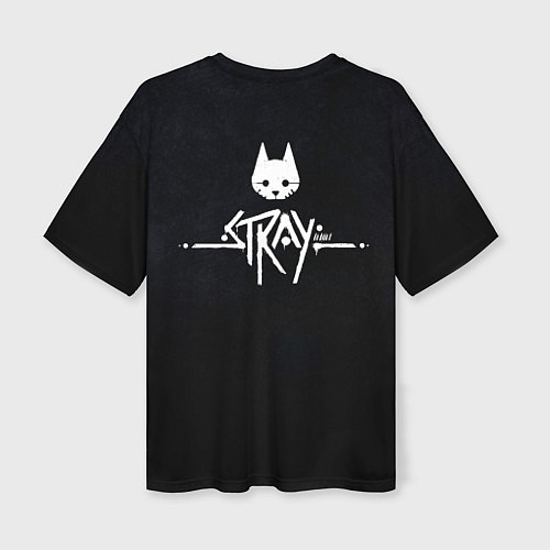 Женская футболка оверсайз Stray бродячий кот / 3D-принт – фото 2