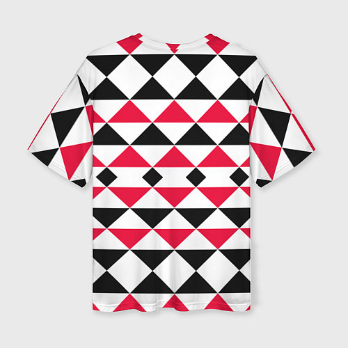 Женская футболка оверсайз Geometric shapes triangles / 3D-принт – фото 2