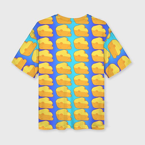 Женская футболка оверсайз Сыр сыр сыр / 3D-принт – фото 2