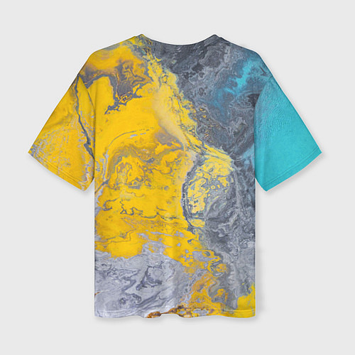 Женская футболка оверсайз Извержение Красок / 3D-принт – фото 2