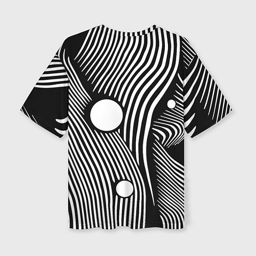 Женская футболка оверсайз Geometric vanguard composition Fashion trend / 3D-принт – фото 2