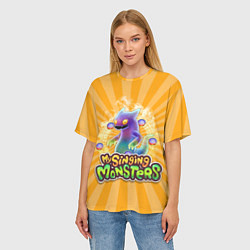 Футболка оверсайз женская My Singing Monsters Вужас, цвет: 3D-принт — фото 2
