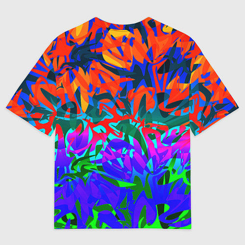 Женская футболка оверсайз Game time Абстрактный пятнистый узор / 3D-принт – фото 2