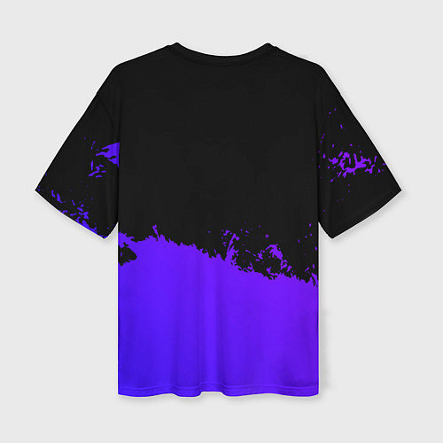 Женская футболка оверсайз Blink 182 Purple Grunge / 3D-принт – фото 2