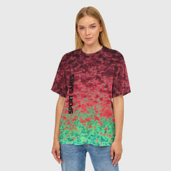 Футболка оверсайз женская SPORT GAMES Спортивные игры, цвет: 3D-принт — фото 2