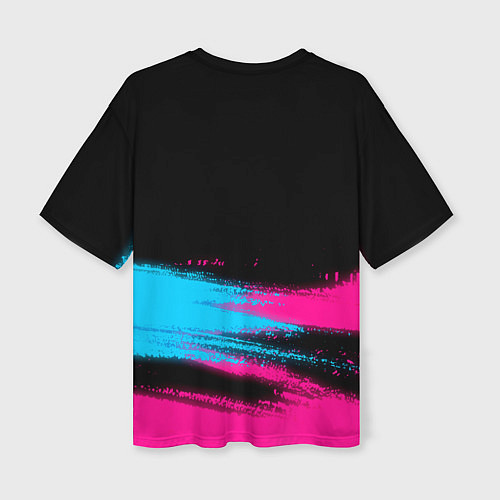 Женская футболка оверсайз Deftones Neon Gradient / 3D-принт – фото 2