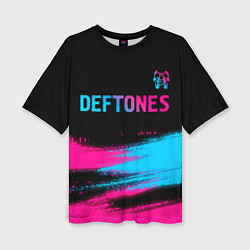 Футболка оверсайз женская Deftones Neon Gradient, цвет: 3D-принт