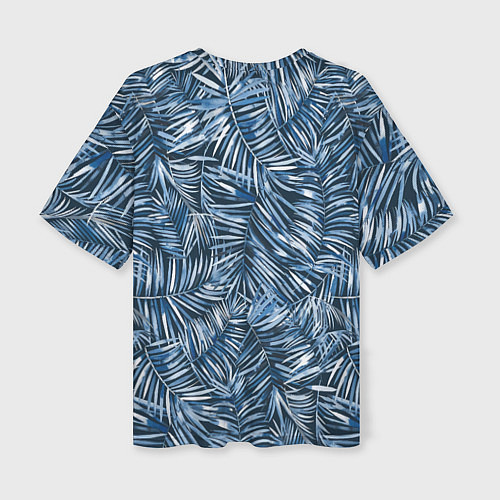 Женская футболка оверсайз Тропические листья пальмы / 3D-принт – фото 2