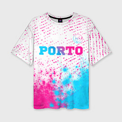 Женская футболка оверсайз Porto Neon Gradient