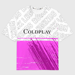 Женская футболка оверсайз Coldplay Rock Legends