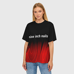 Футболка оверсайз женская Nine Inch Nails Red Plasma, цвет: 3D-принт — фото 2