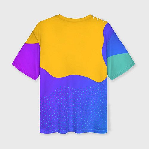 Женская футболка оверсайз Яркие разноцветные пятна / 3D-принт – фото 2