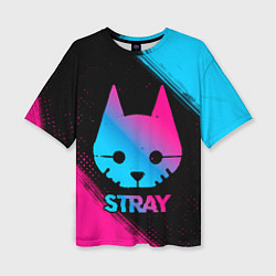 Футболка оверсайз женская Stray - Neon Gradient, цвет: 3D-принт