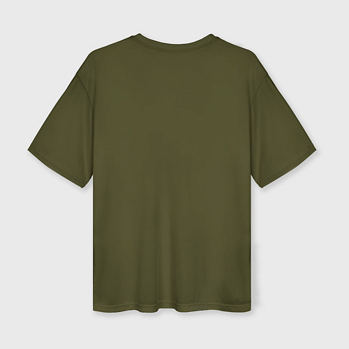 Женская футболка оверсайз Котьмак ГУЛИ коричнево-зелёный / 3D-принт – фото 2