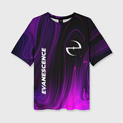 Женская футболка оверсайз Evanescence violet plasma