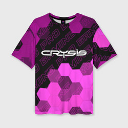 Женская футболка оверсайз Crysis pro gaming