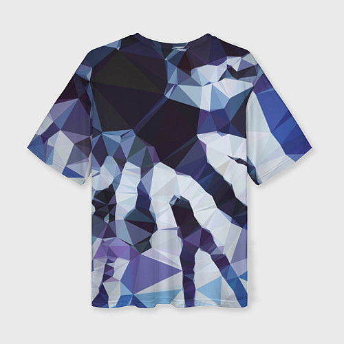 Женская футболка оверсайз Лоу Поли Полигоны / 3D-принт – фото 2