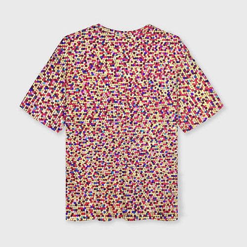 Женская футболка оверсайз Цветное конфетти / 3D-принт – фото 2